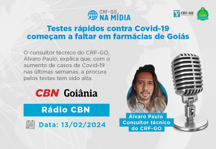 CRF-GO | Consultor do CRF-GO, Álvaro Paulo, concede entrevista à rádio CBN Goiânia 