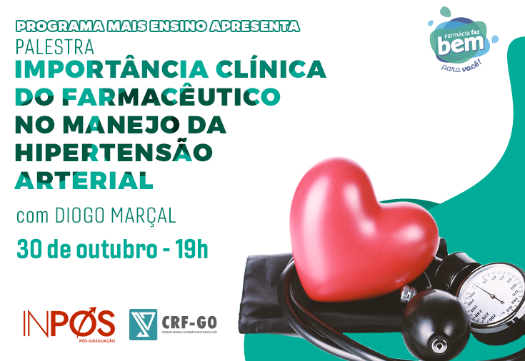 CRF-GO | Hipertensão arterial: CRF-GO oferece palestra gratuita voltada para atuação farmacêutica