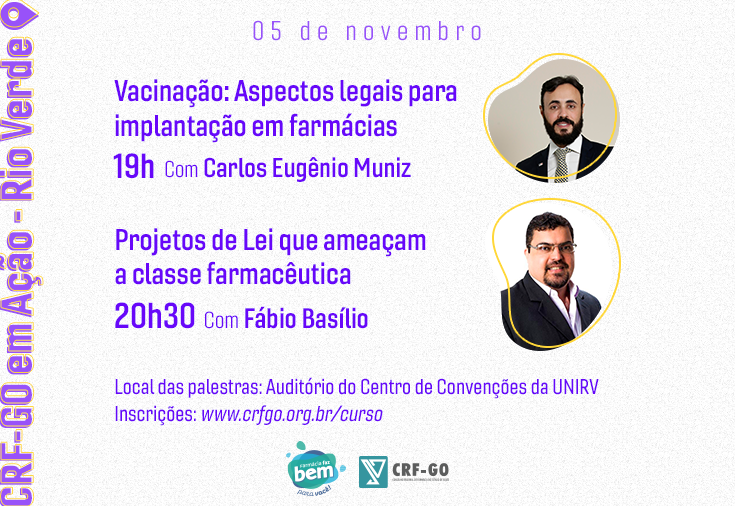 CRF-GO | CRF em Ação promove palestras gratuitas em Rio Verde