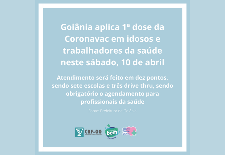 CRF-GO | Goiânia aplica 1ª dose da Coronavac em idosos e trabalhadores da saúde neste sábado