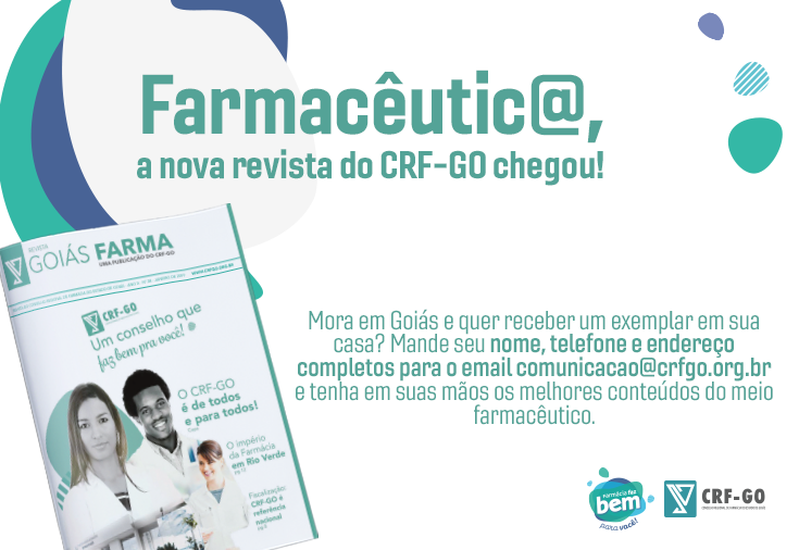 CRF-GO | Farmacêutico, receba a nova revista em sua casa! 