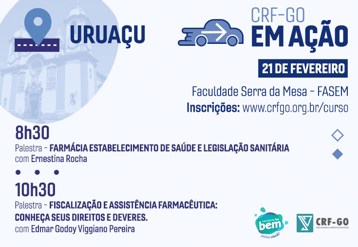 CRF-GO | CRF em Ação promove qualificação aos farmacêuticos de Uruaçu