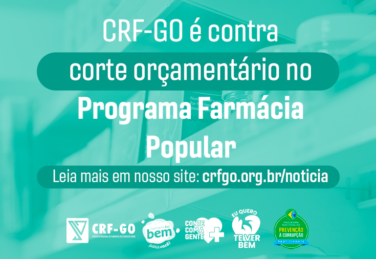 CRF-GO | CRF condena corte no Programa Farmácia Popular