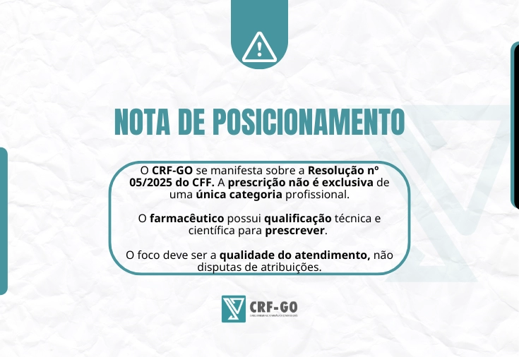 CRF-GO | NOTA DE POSICIONAMENTO - CRF-GO se manifesta sobre a Resolução nº 05/2025 do CFF